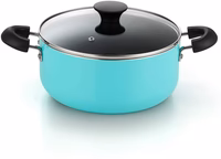 Cook N Home Dutch Oven Pot with Lids, 10-Piece, Turquoise