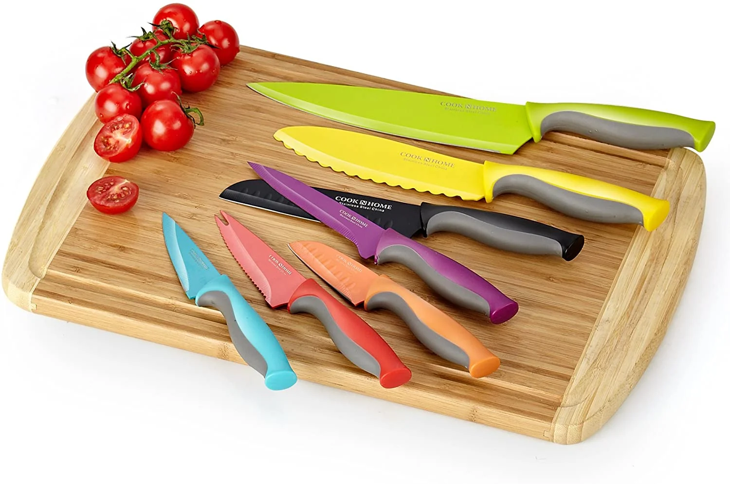 Cook N Home 14-Piece Coated Stainless Steel Knives